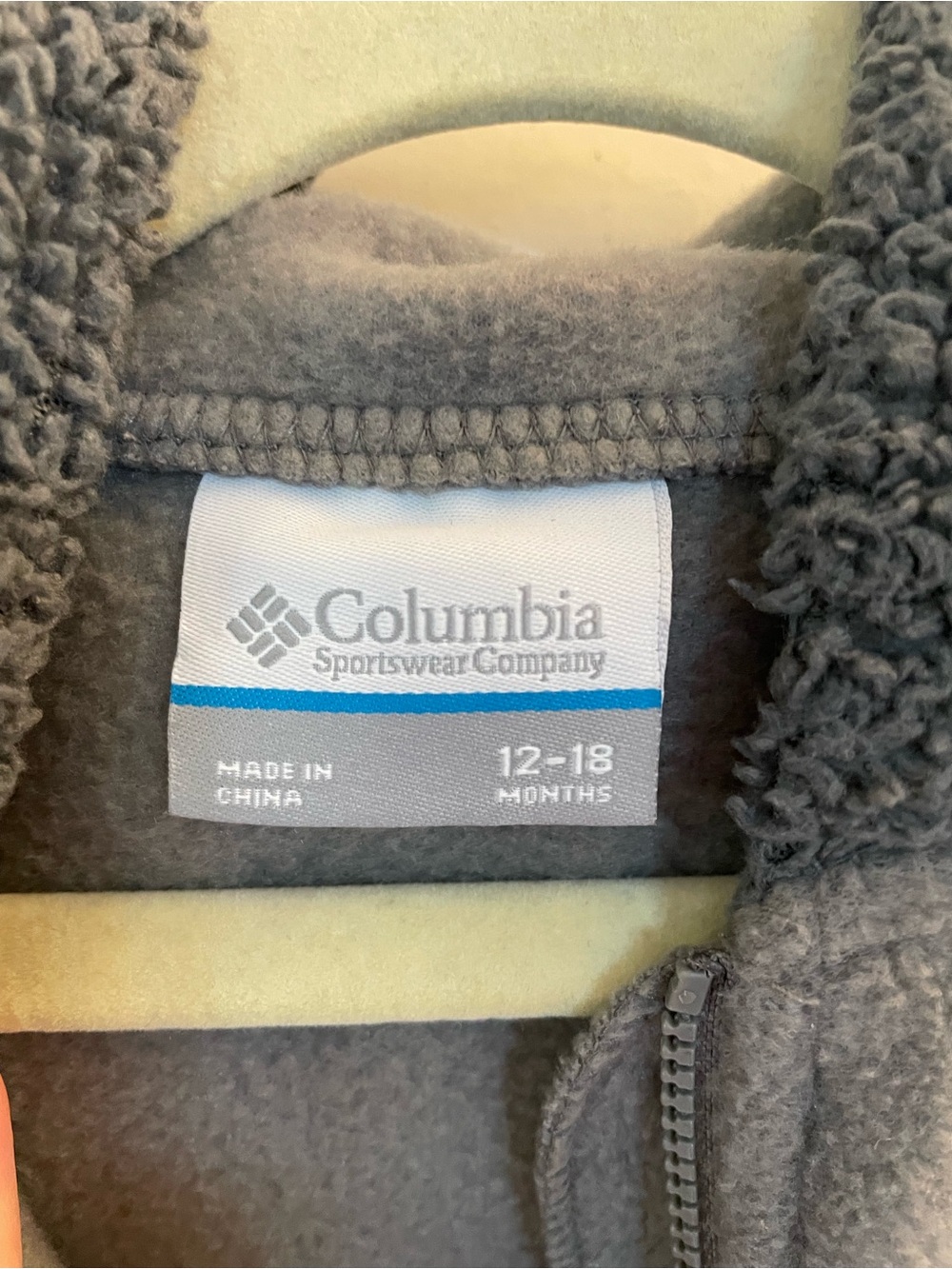 Columbia Toddler Grey Fleece One-Piece Hooded Coverall - Picture 5 of 6